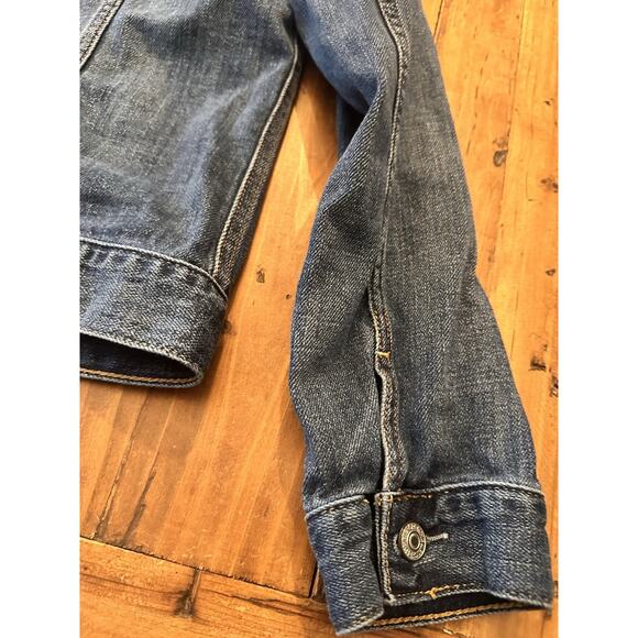 Abercrombie & Fitch Denim Jean Blue Jacket Size XL Y2K 90s Button Closure - Picture 13 of 16